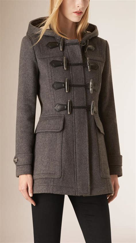 fitted wool duffle coat burberry|burberry men's coat outlet.